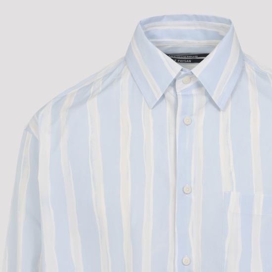 26FW 자크뮈스 긴팔 셔츠 SHM00605AW00691 3GT BLUE BEIGE GOUACHE PRINT - JACQUEMUS
