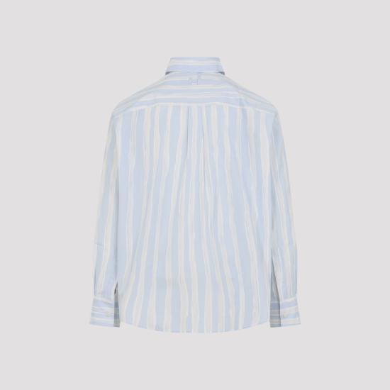 26FW 자크뮈스 긴팔 셔츠 SHM00605AW00691 3GT BLUE BEIGE GOUACHE PRINT - JACQUEMUS
