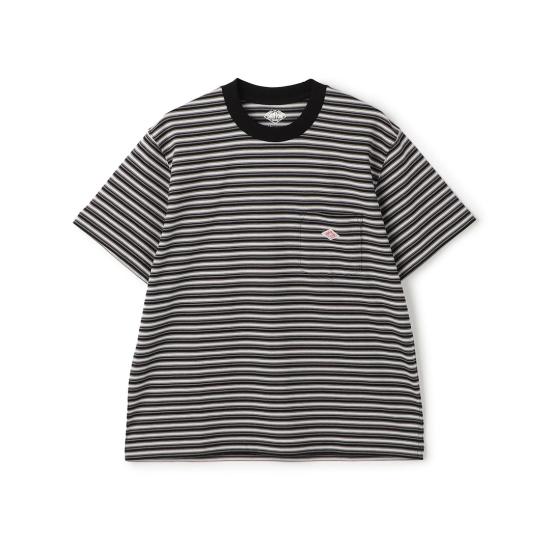 26SS 단톤 플레인 숏 슬리브 포켓 티셔츠 단톤 DTC0197TCB CHARCOAL X BLACK MULTI DOM