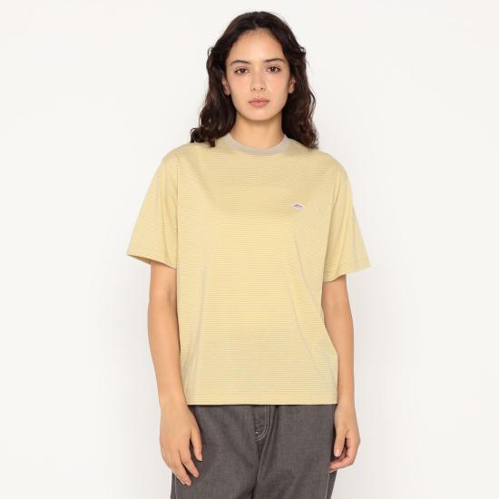 26SS 단톤 숏슬리브 스트라이프 이너 티셔츠 DTC0195CVT YELLOW X BEIGE DOM