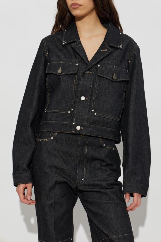 26SS 르메르 스터드 크롭 데님 자켓 OW1233 LD1061 965 - LEMAIRE