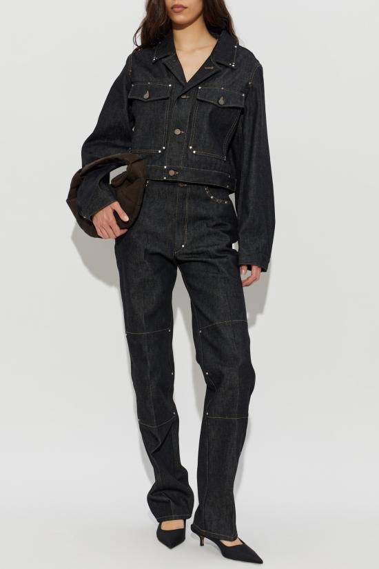 26SS 르메르 스터드 크롭 데님 자켓 OW1233 LD1061 965 - LEMAIRE