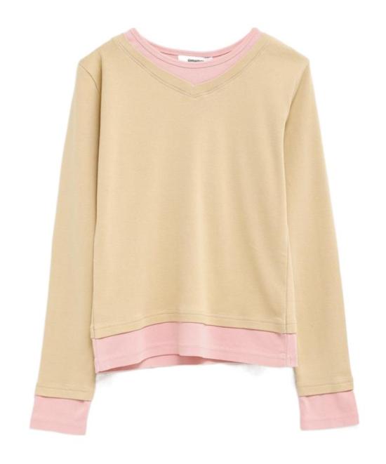 26SS 기마구아스 긴팔 티셔츠 SAM TSHIRT BEIGEPINK DOM