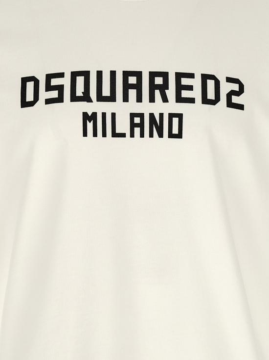 26FW 디스퀘어드2 반팔 티셔츠 Dsquared2 밀라노 티셔츠 화이트/블랙 - DSQUARED2