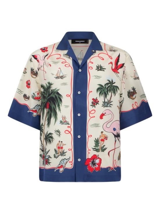 26SS 디스퀘어드2 반팔 셔츠 S71DM0835 D35476 001S Multicolor