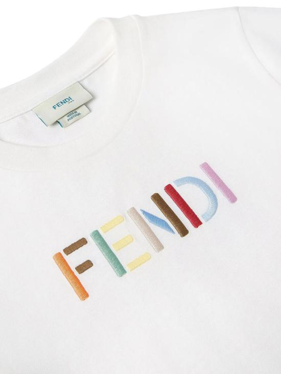 26FW [키즈] 펜디 티셔츠 JUI208 AY8D F0TU9 GESSO - FENDI