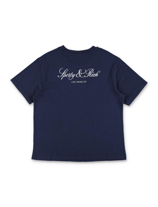 26SS [키즈] 스포티앤리치 티셔츠 TO04876269BL106 3902 Blu - SPORTY & RICH