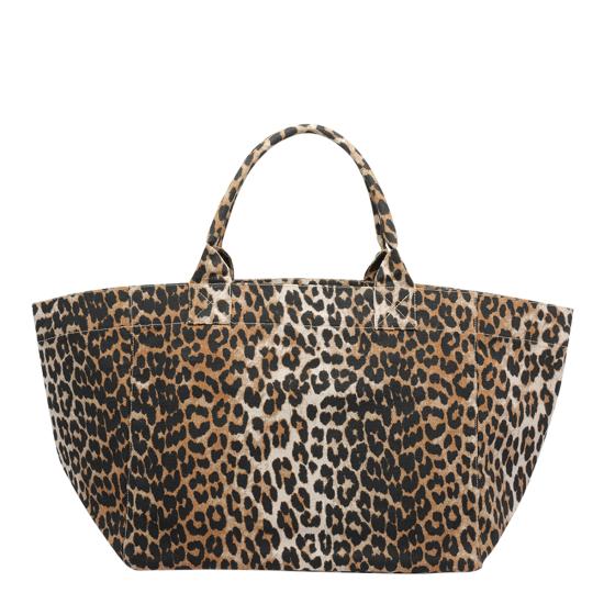 26FW 가니 레오파드 XXL 토트백 A7161 943 Brown - GANNI
