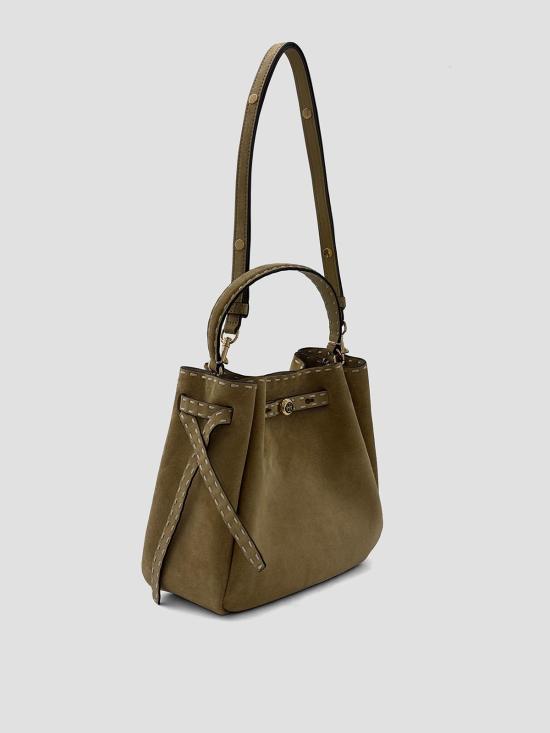 26SS 토리버치 로미 스웨이드 버킷 백 178664 250 BUTTER - TORY BURCH