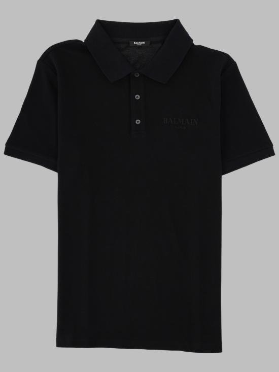 26FW 발망 폴로 티셔츠 HH1GB085BD59 EAP BLACK