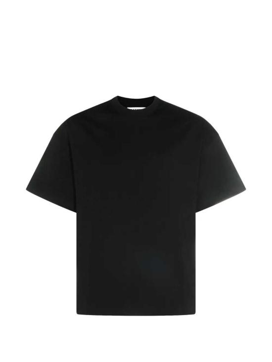 26FW 질샌더 반팔 티셔츠 J02GC0173J20348 001 BLACK
