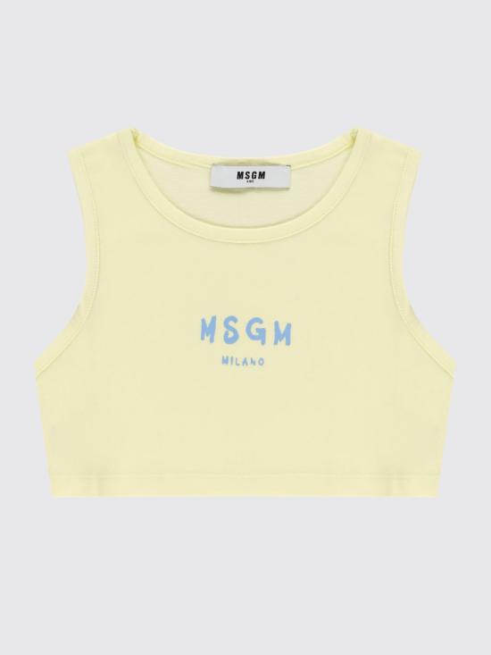 26SS [키즈] 엠에스지엠 티셔츠 S6MSJGTO011MS0 75 Yellow