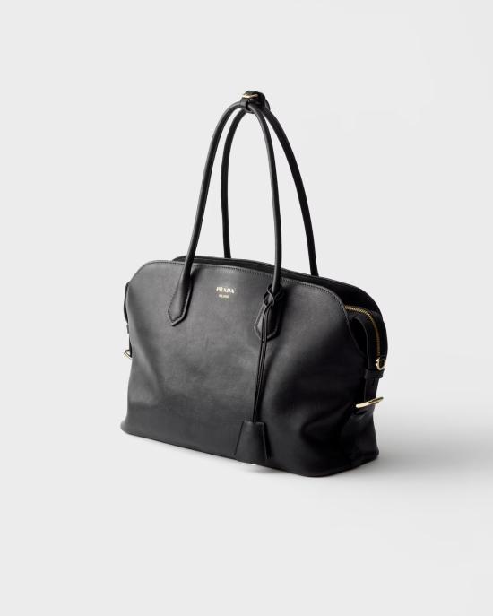 26FW 프라다 라지 레더 토트백 1BG6002HFQF0002 V OOO Black - PRADA