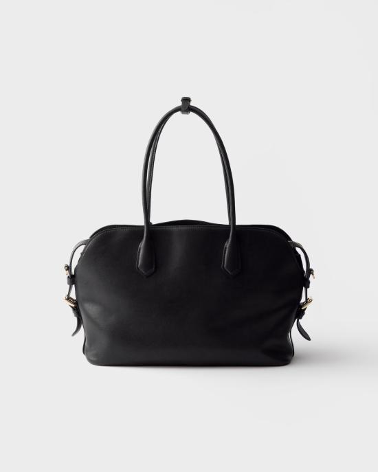 26FW 프라다 라지 레더 토트백 1BG6002HFQF0002 V OOO Black - PRADA