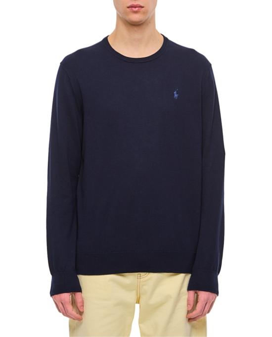  폴로 랄프로렌 포니 로고 자수 피마 코튼 스웨터 710684957001HUNTERNAVY Blue