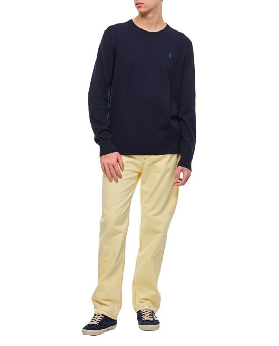  폴로 랄프로렌 포니 로고 자수 피마 코튼 스웨터 710684957001HUNTERNAVY Blue - POLO RALPH LAUREN