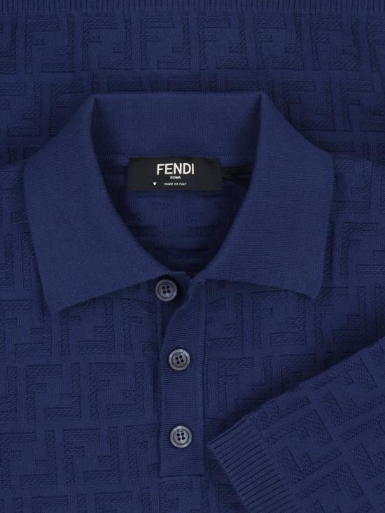 26FW 펜디 폴로 티셔츠 FZC162 AUW0 F0QA2 Blue - FENDI