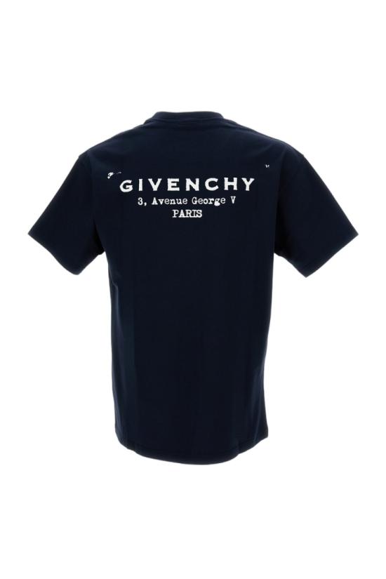 25FW 지방시 반팔 티셔츠 BM71NK3YRJ499 Blue - GIVENCHY