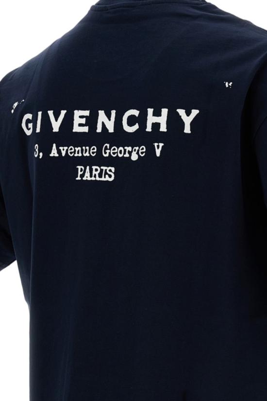 25FW 지방시 반팔 티셔츠 BM71NK3YRJ499 Blue - GIVENCHY