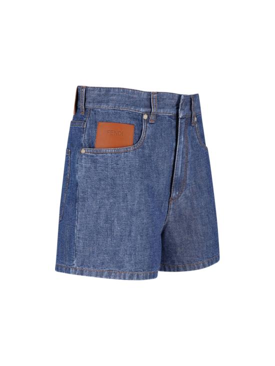 26FW 펜디 데님 숏팬츠 FLP861 AW8H F0QB0 Blue - FENDI