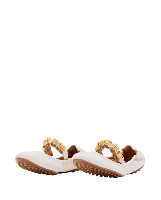 25SS 토즈 플랫 슈즈 XXW0HI0JJ10U1OB015 White - TODS