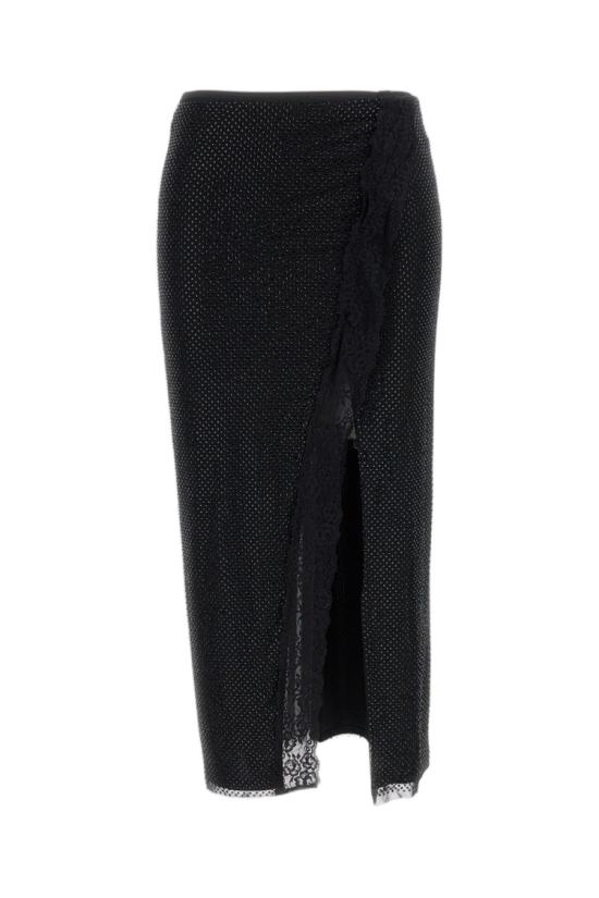25FW 셀프 포트레이트 롱 스커트 SC25019SBBLACK Black