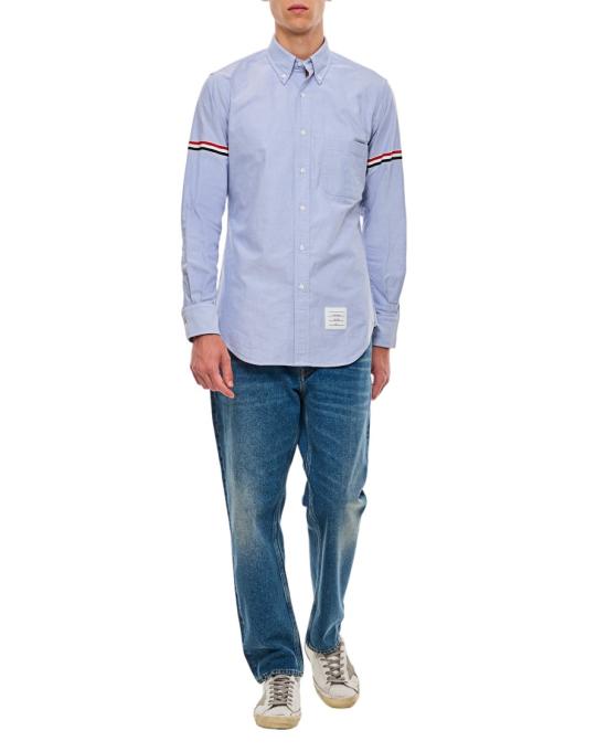  톰브라운 옥스포드 암밴드 클래식 셔츠 MWL150EF0313480 Blue - THOM BROWNE