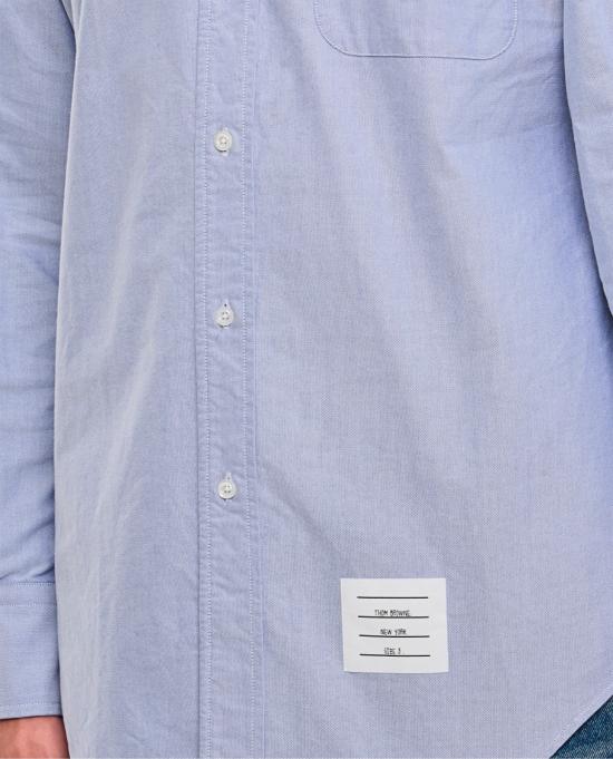 톰브라운 옥스포드 암밴드 클래식 셔츠 MWL150EF0313480 Blue - THOM BROWNE