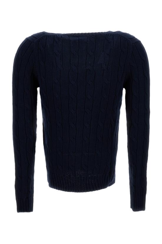 26SS 폴로 랄프로렌 포니로고 피마 코튼 케이블 니트 V넥 스웨터 211971870004HUNTERNAVY Blue - POLO RALPH LAUREN