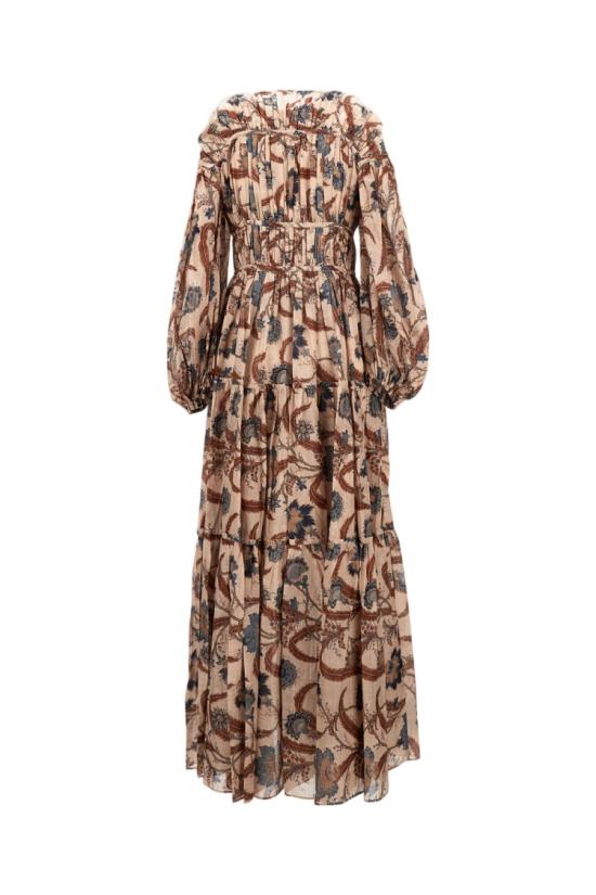 25FW 짐머만 롱 원피스 4208DSS253BLUINDFLO Brown - ZIMMERMANN