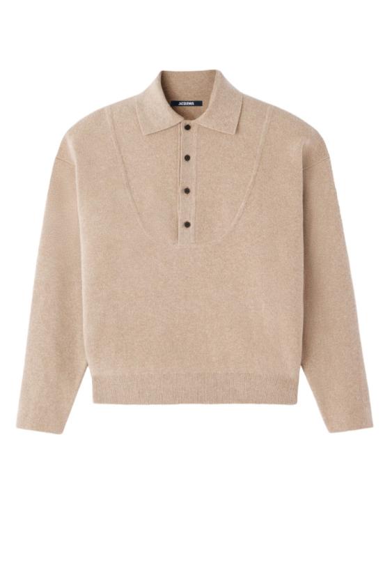25FW 자크뮈스 팔로네 바뢰즈 폴로 스웨터 SWM00609AK00276150 Neutrals