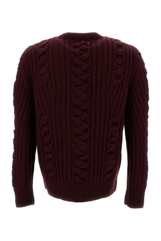 25FW 알렉산더 맥퀸 스웨터 848915Q1BFL6190 Burgundy - ALEXANDER MCQUEEN
