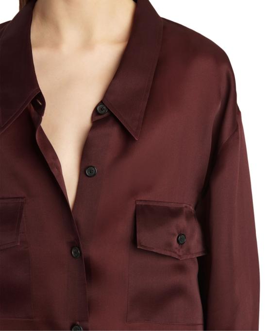25FW 케이트 블라우스 24043002599 Burgundy - KHAITE