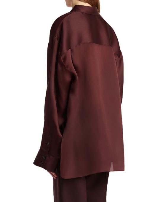 25FW 케이트 블라우스 24043002599 Burgundy - KHAITE