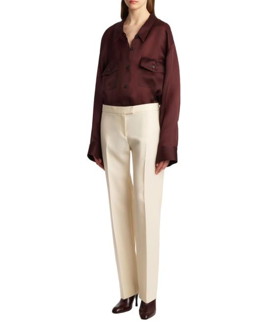 25FW 케이트 블라우스 24043002599 Burgundy - KHAITE