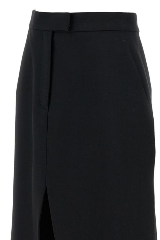 25FW 알렉산더 맥퀸 미디 스커트 848863QJAFK1000 Black - ALEXANDER MCQUEEN