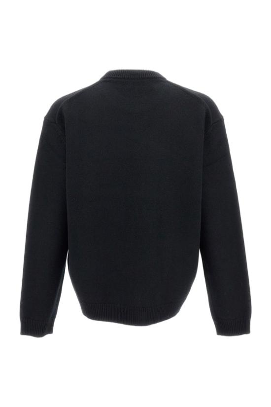 25FW 메종키츠네 폭스 헤드 인타르시아 메리노 스웨터 PM00816KM03290391 Black - MAISON KITSUNE