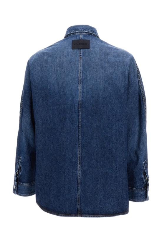25FW 지방시 데님 셔츠 BM615W516L401 Blue - GIVENCHY