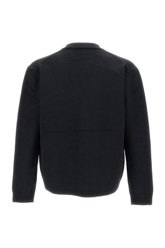 25FW 메종키츠네 폭스 헤드 인타르시아 메리노 가디건 PM00509KM03290391 Black - MAISON KITSUNE