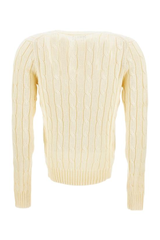 26SS 폴로 랄프로렌 포니로고 피마 코튼 케이블 니트 V넥 스웨터 211971870011CREAM Neutrals - POLO RALPH LAUREN