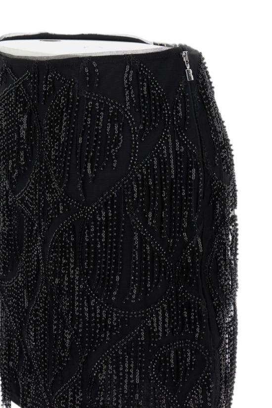 25FW 로테이트 미디 스커트 114623100100 Black - ROTATE