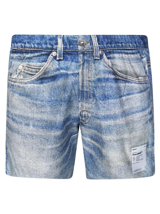  새티스파이 디지털 데님 피스쉘 5인치 언라인드 쇼츠 12008DDE DIGITAL DENIM DOM