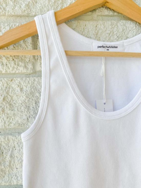  퍼펙트 화이트 티 민소매 티셔츠 퍼펙트화이트티 데비 탱크탑 화이트 - PERFECT WHITE TEE