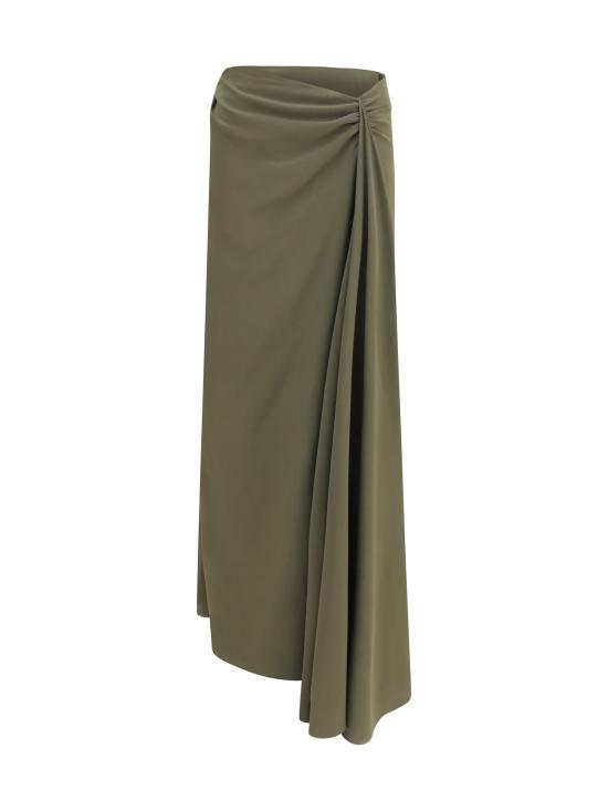26FW 알렉산더 맥퀸 롱 스커트 876822QBADT 3093 GREEN