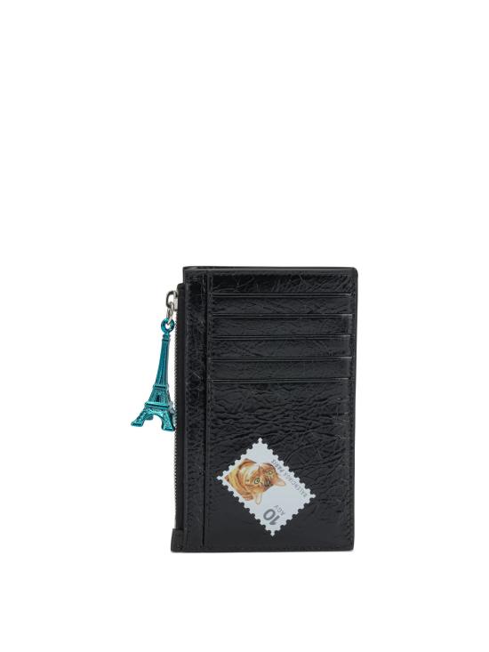26SS 발렌시아가 명함지갑 867150 2ACHI 1084 BLACK DOM - BALENCIAGA