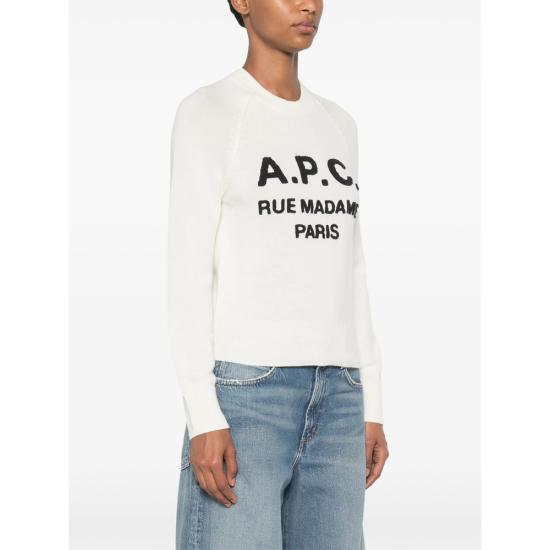 26FW 아페쎄 긴팔 티셔츠 WVAXU F23501 AAD WHITE - A.P.C.