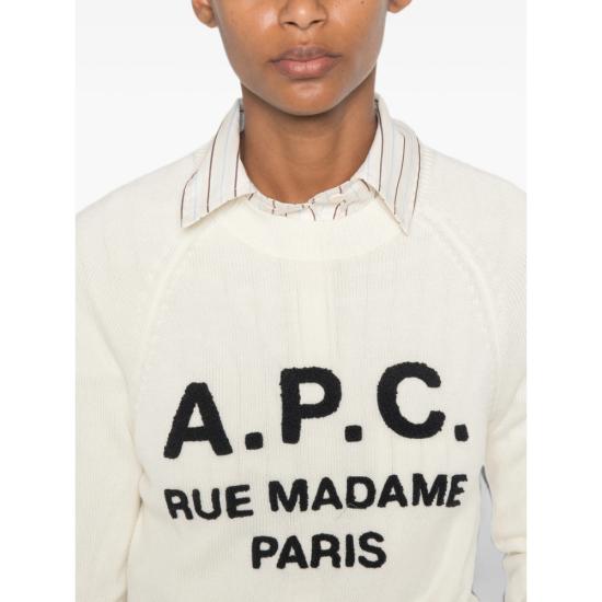 26FW 아페쎄 긴팔 티셔츠 WVAXU F23501 AAD WHITE - A.P.C.