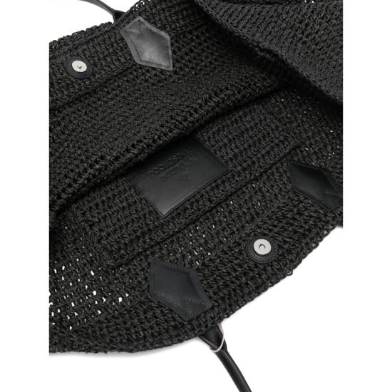 26SS 비비안웨스트우드 로고 메탈 가죽 토트백 4D01000NU W01GT N401 BLACK - VIVIENNE WESTWOOD