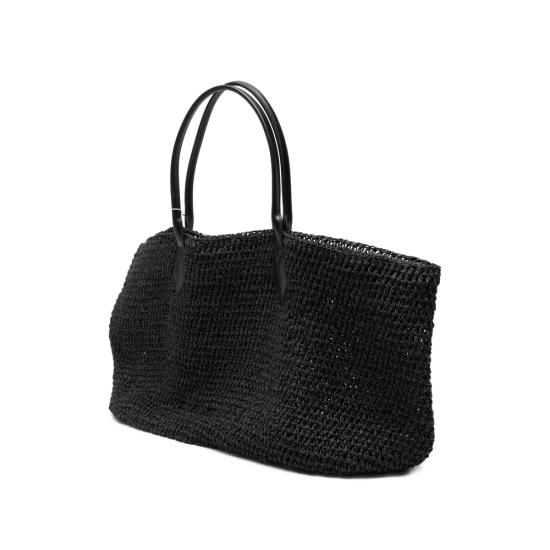 26SS 비비안웨스트우드 로고 메탈 가죽 토트백 4D01000NU W01GT N401 BLACK - VIVIENNE WESTWOOD
