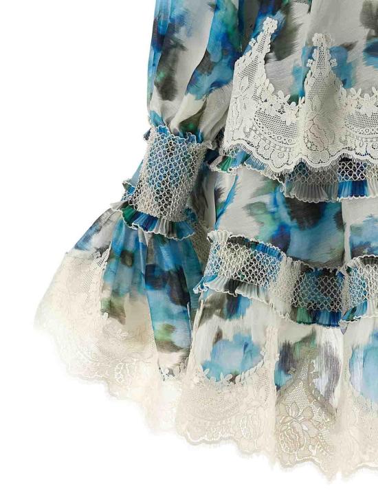 26SS 짐머만 숏 원피스 8704DS262BLPOP Blue - ZIMMERMANN